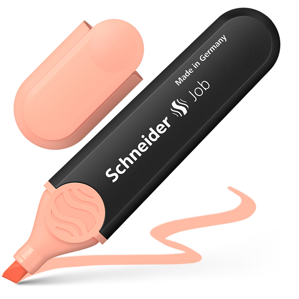 Маркер текстовый "Schneider Job", персиковый - 3