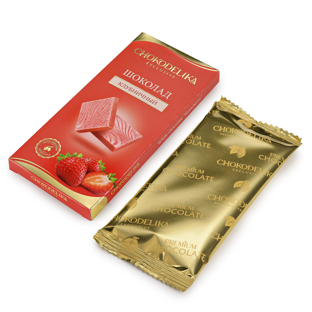 Шоколад белый "Клубничный", 25 гр. - 3