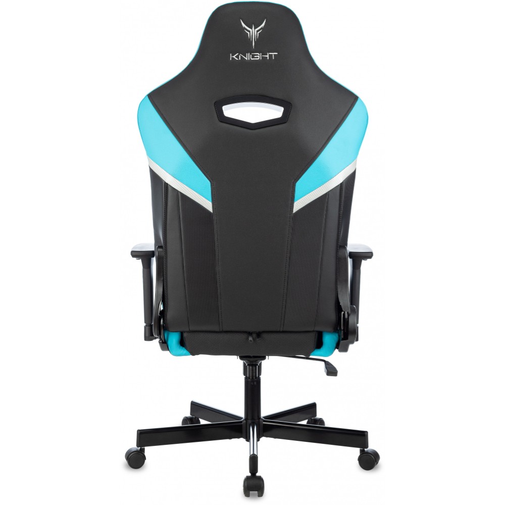 Кресло игровое Бюрократ Knight Thunder 5X экокожа, черный, голубой, металл - 20
