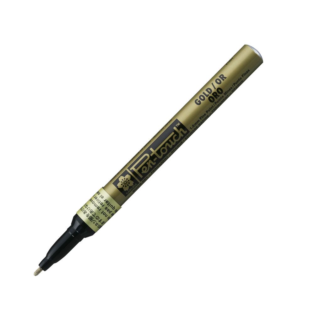 Маркер перманентный "Pen-Touch", золотистый