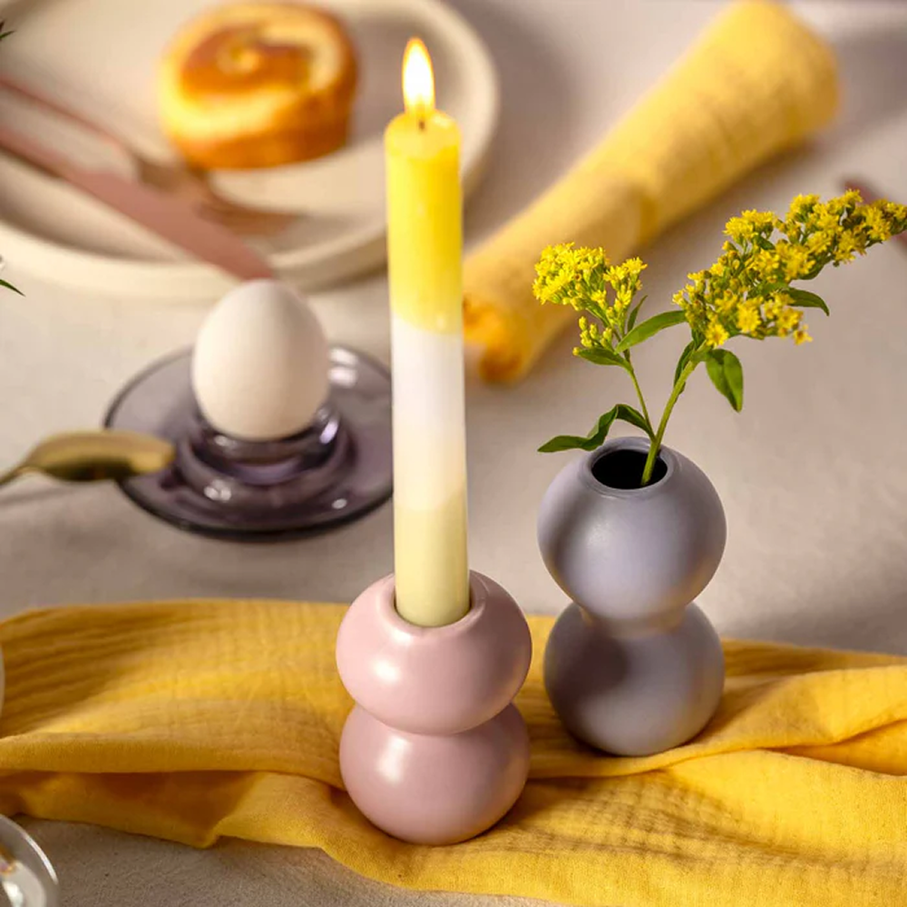 Подсвечник керамический "VIVACE", 11 см, сиреневый - 4