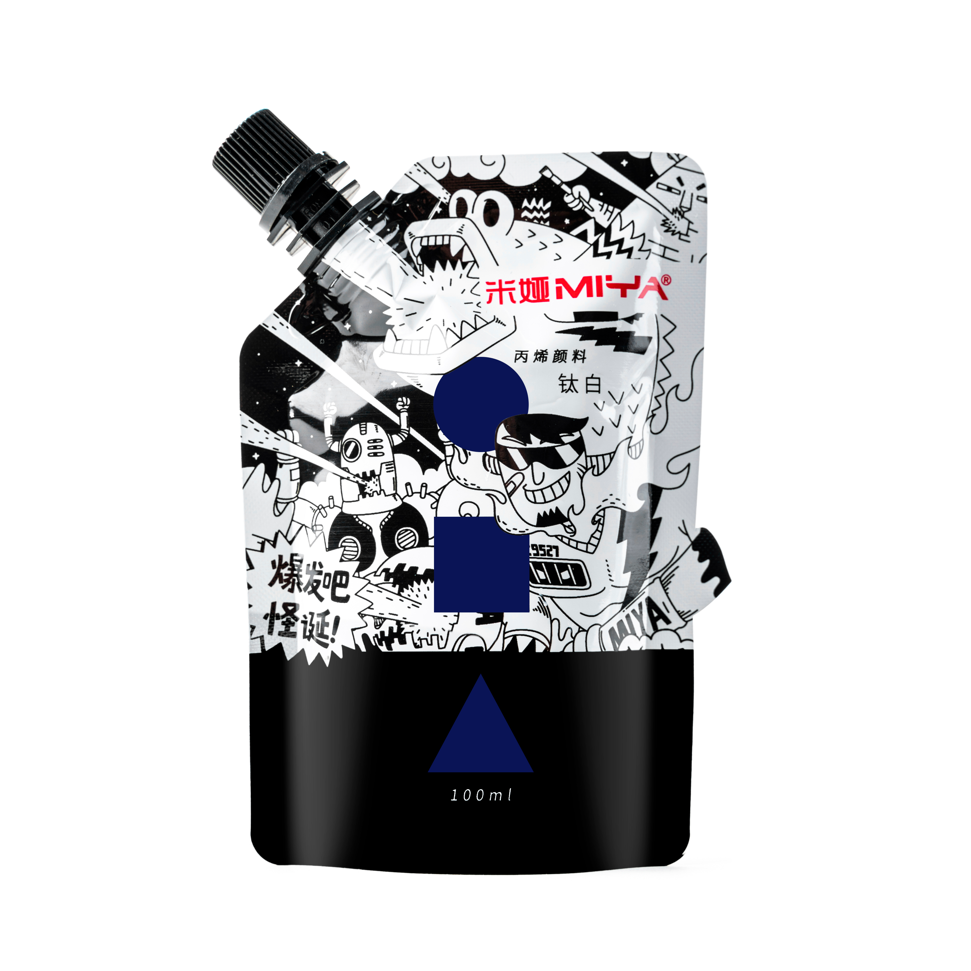 Краски акриловые "Himi Miya", 035 прусский синий, 100 мл, дой-пак