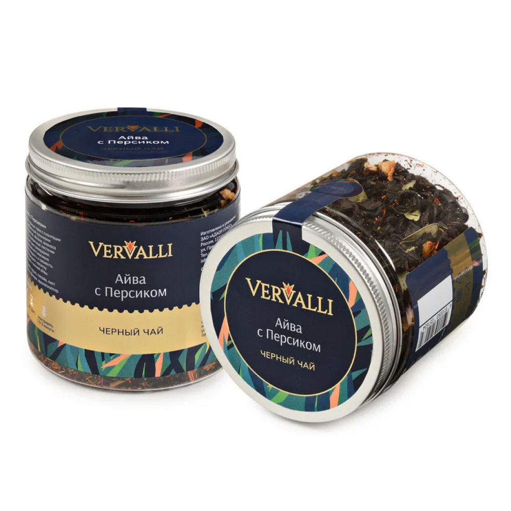 Чай Vervalli "Айва с персиком", 50 гр., черный