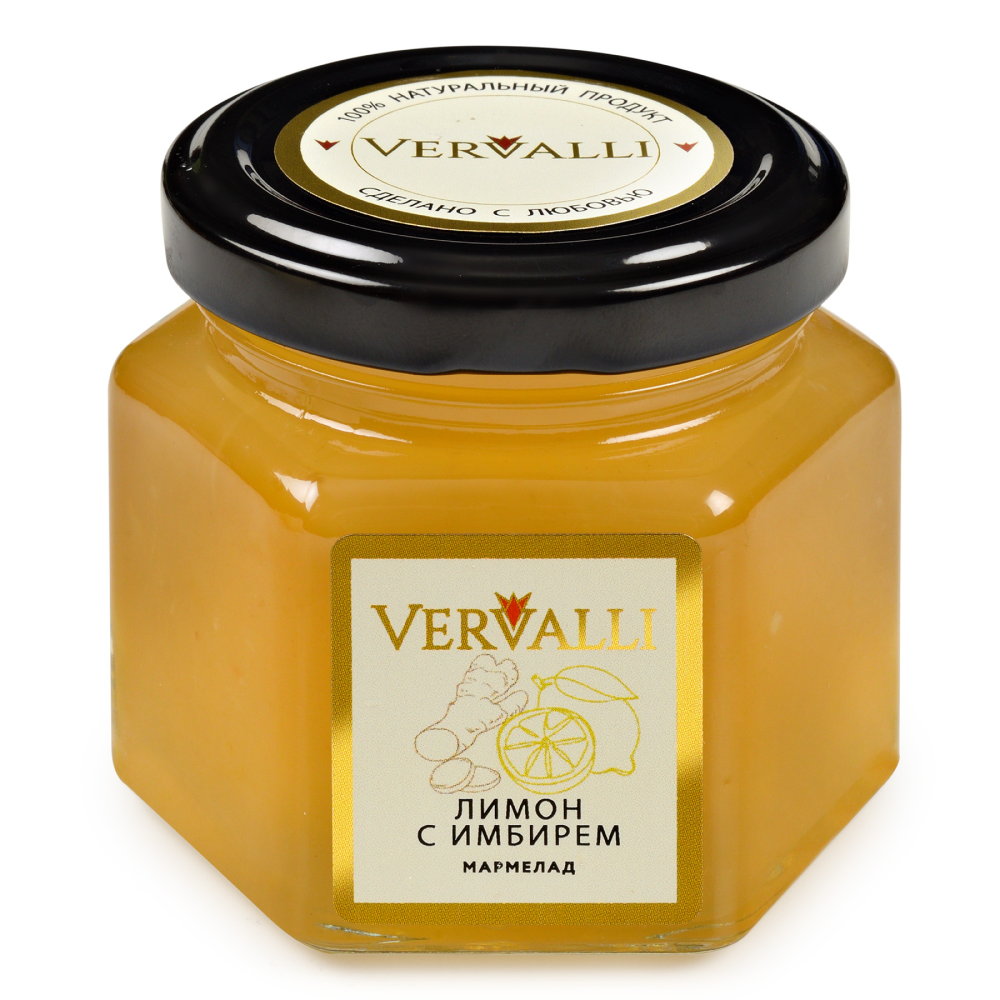 Мармелад "Vervalli", 120 гр, лимон с имбирем