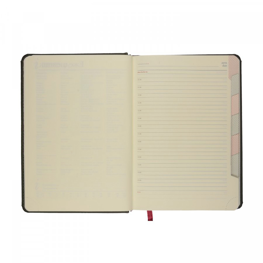 Ежедневник недатированный "Velvet Index" с вырубкой, А5, 272 страницы, серый - 3