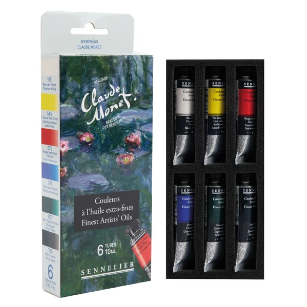 Набор красок масляных "Sennelier. Claude Monet - Water Lilies", 6 цветов, тубы