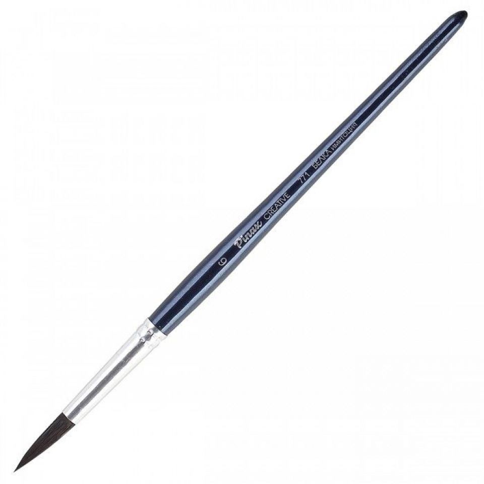 Кисть для рисования "Pinax CREATIVE №6", акварельная, синтетика имитация белки, круглая