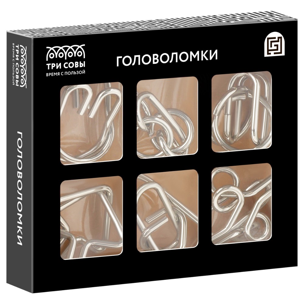 Головоломка "Три совы" набор 6 шт.