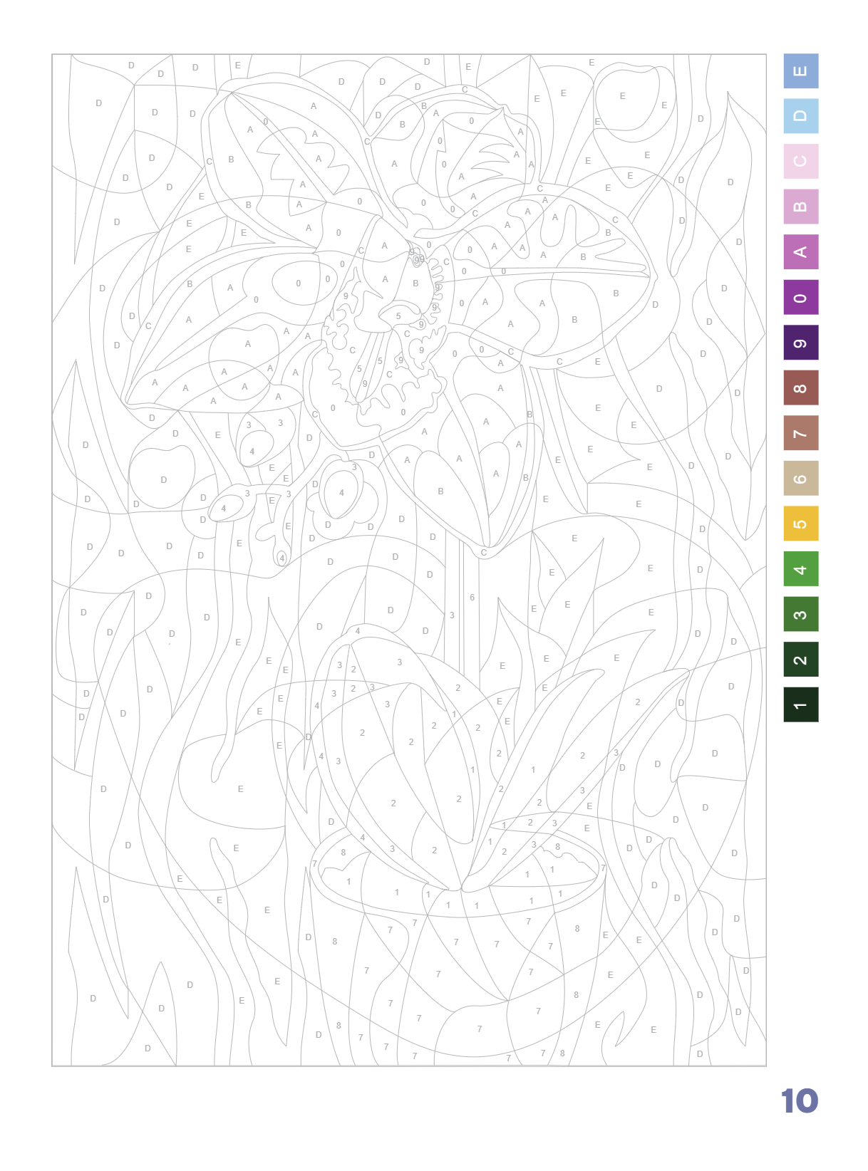Раскраска-антистресс "Прекрасные цветы. Раскраска по номерам" - 26
