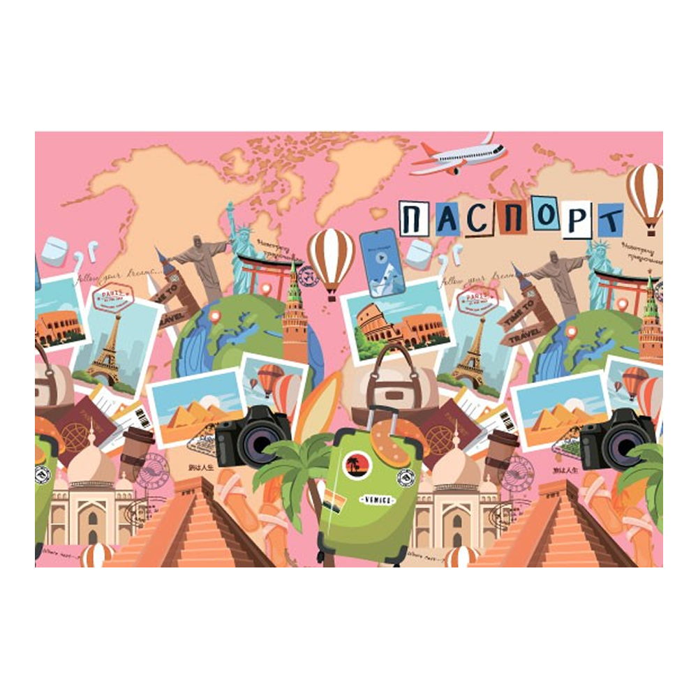 Обложка для паспорта "Travel", разноцветный - 3