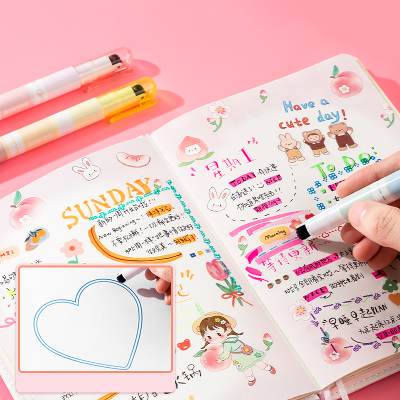 Маркер текстовый Deli TB341 с роликовым штампом, ассорти - 5