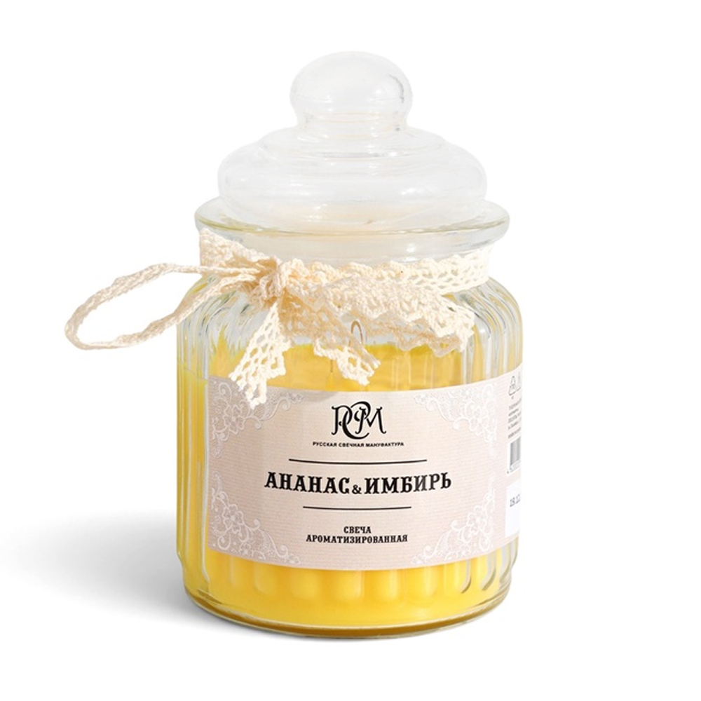 Свеча декоративная "Ананас и имбирь", 180 гр.