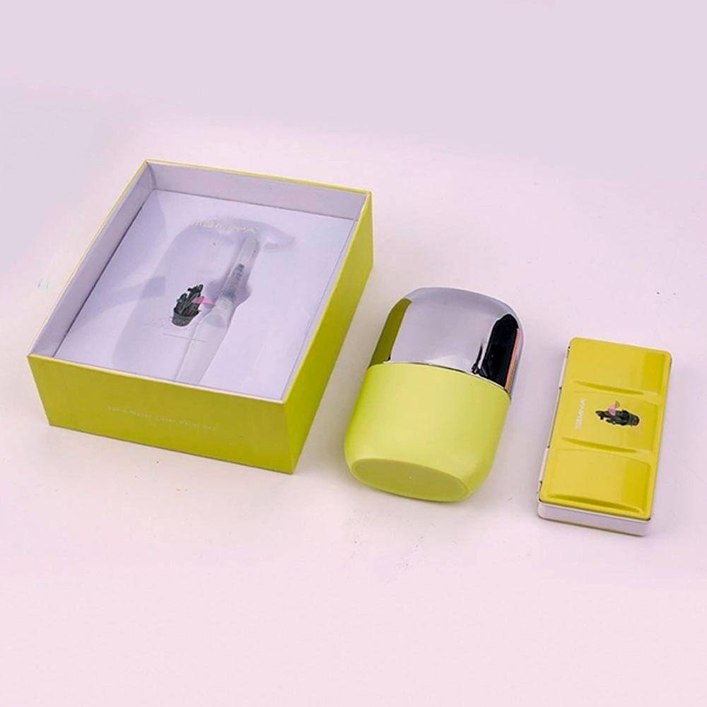 Набор для рисования акварелью "Himi Miya" (краски 18 цветов, кисть, бумага, стакан), желтый футляр - 3