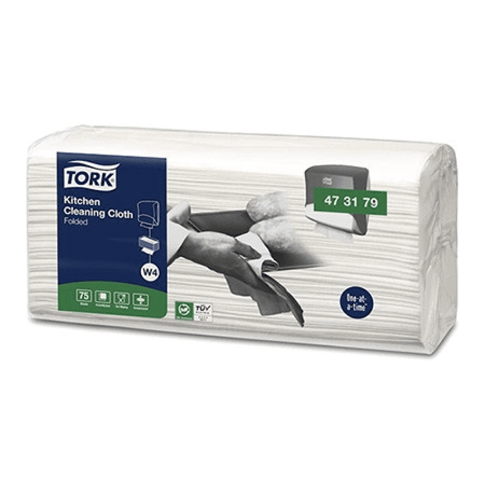 Материал нетканый Tork Premium для кухни в салфетках, 1 слой, W4, 75 листов