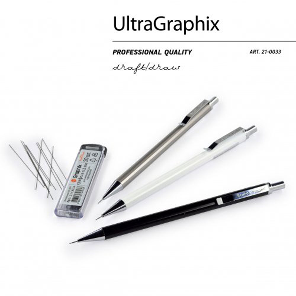 Карандаш автоматический "UltraGraphix", 0.3 мм, с ластиком, ассорти - 3