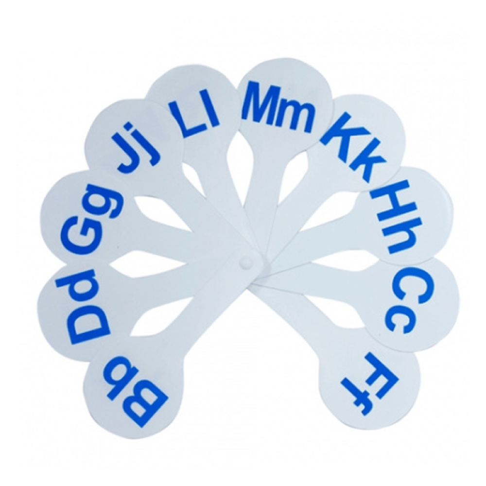 Веер школьный, английские согласные