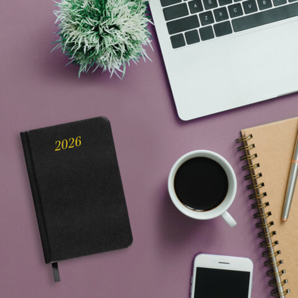 Ежедневник датированный "Iguana" на 2026 год, А6, 336 страниц, черный, срез золотой - 3