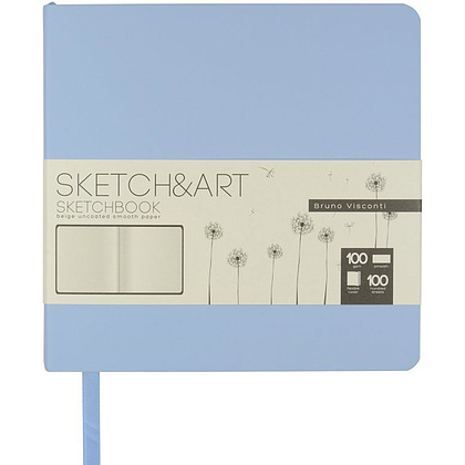 Скетчбук "Sketch&Art", 14.5x14.5 см, 100 г/м2, 100 листов, голубой