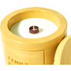 Свеча декоративная со спичками "Family Kurash Home Круг", ароматизированная, желтый - 4