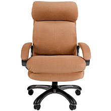 Кресло для руководителя "Chairman Home 505", велюр, пластик, бежевый