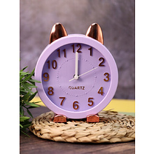 Часы-будильник настольные "Golden awakening Kitty", фиолетовый 