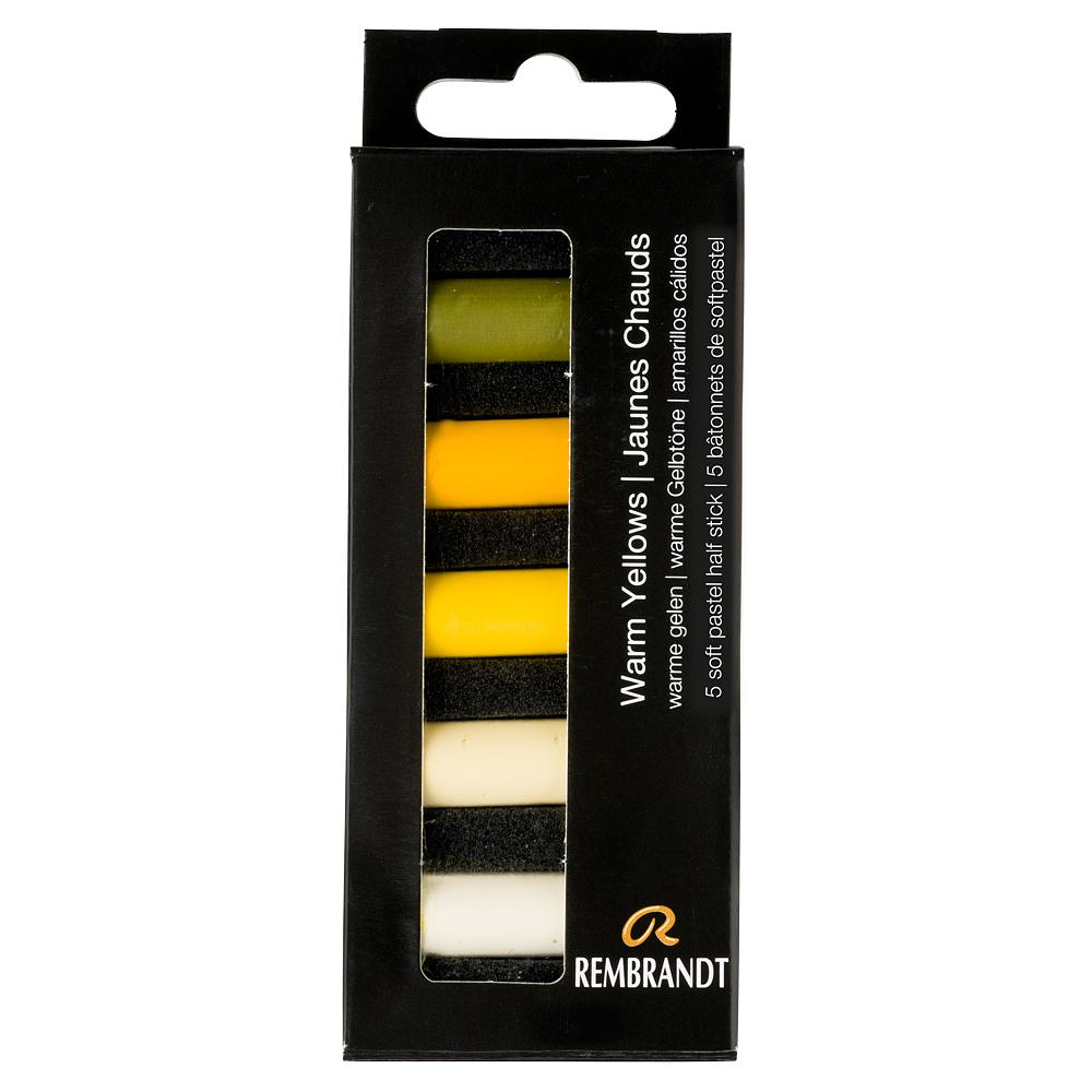Набор мягкой пастели "Rembrandt Half Pastel", 5 цветов, теплые желтые