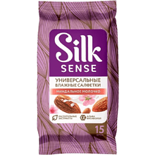 Салфетки влажные Ola Silk Sense, 15 штук, миндальное молочко