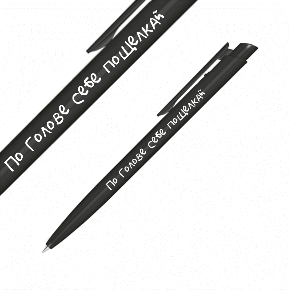 Набор ручек шариковых автоматических "Dart Polished. Запасная ручка", 1.0 мм, черный, стерж. синий, 5 шт - 4