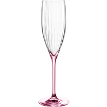Бокал стеклянный для шампанского "POESIA", 250 мл, розовый
