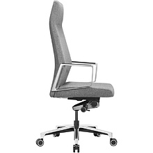Кресло руководителя Бюрократ "JONS", ткань, алюминий, серый