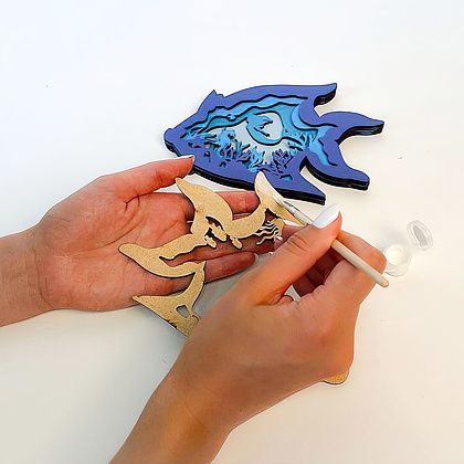 Деревянный набор для раскрашивания "Рыбка 3210" 3D - 5