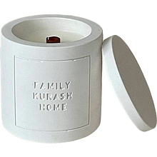 Свеча декоративная со спичками "Family Kurash Home Круг", ароматизированная, белый