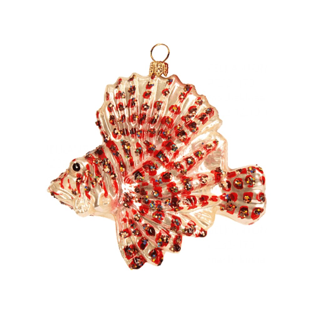 Украшение елочное "Lionfish", 10 см, стекло, разноцветный