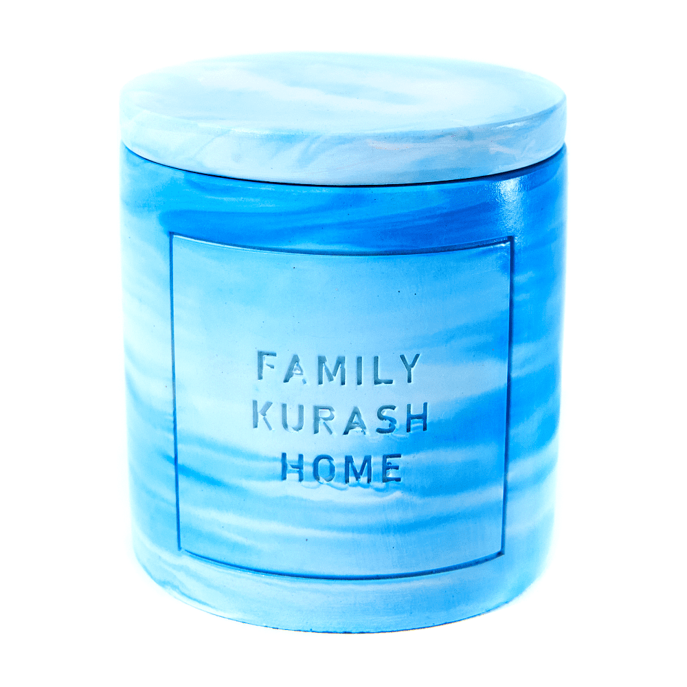 Свеча декоративная "Family Kurash Home Круг", ароматизированная, голубой