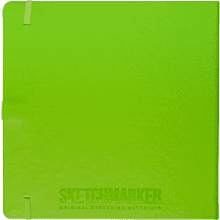 Скетчбук "Sketchmarker", 80 листов, 20x20 см, 140 г/м2, зеленый луг 