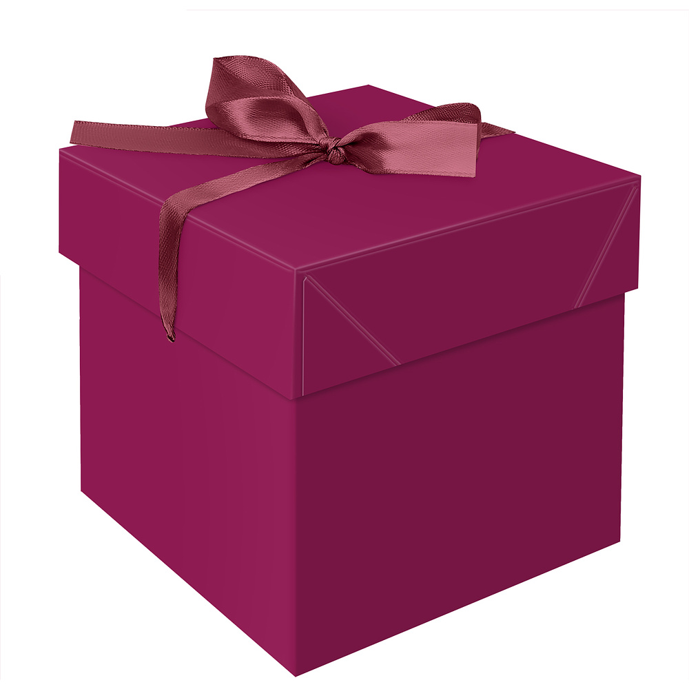 Коробка подарочная "Persian Red", 15x15x15 см, фиолетовый