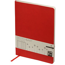 Скетчбук "Sketch&Art", 17.9x25 см, 100 г/м2, 80 листов, красный