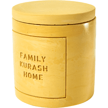 Свеча декоративная со спичками "Family Kurash Home Круг", ароматизированная, желтый