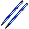 Набор "Claremont": ручка шариковая автоматическая и карандаш автоматический, синий, серебристый - 2