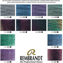 Набор красок акварельных "Rembrandt", 12 специальных цветов, кюветы