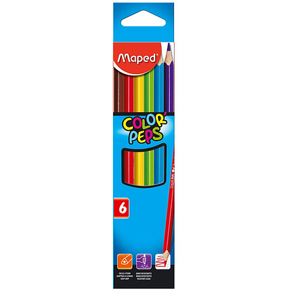 Цветные карандаши Maped "Color Peps", 6 цветов (9048812)