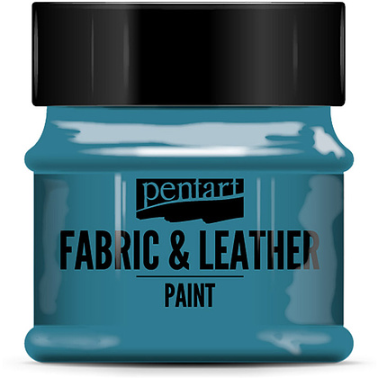 Краска для текстиля "Pentart Fabric & Leather paint", 50 мл, бирюзовый