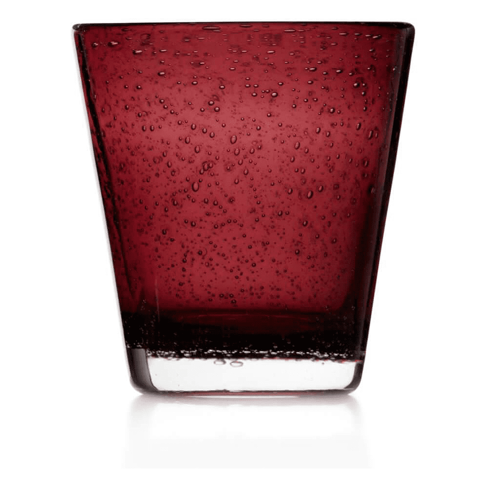 Стакан стеклянный "Burano", 330 мл, бордовый