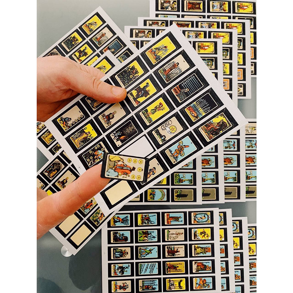Комплект наклеек "Таро Артура Эдварда Уэйта", 4 комплекта по 80 карт-наклеек - 15