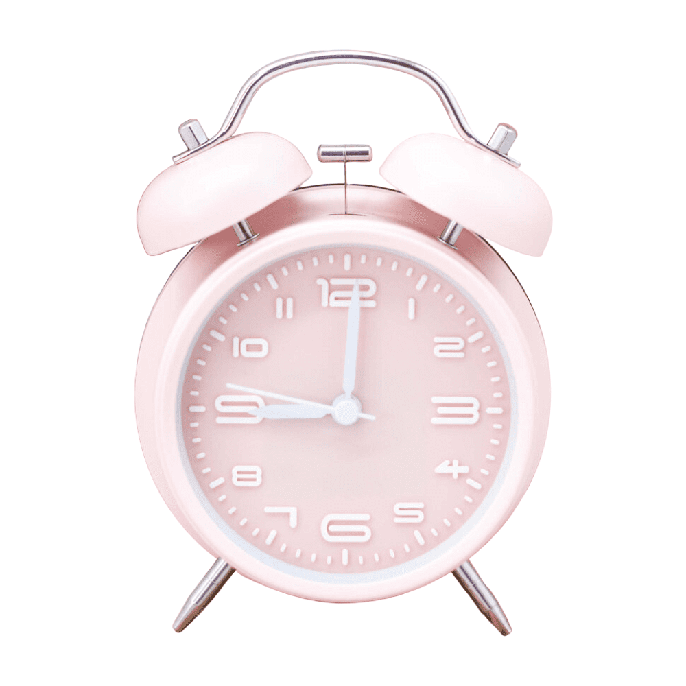 Часы-будильник настольные "Numeral white", розовый 