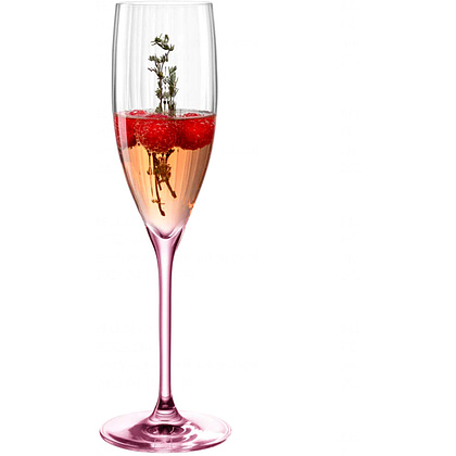 Бокал стеклянный для шампанского "POESIA", 250 мл, розовый - 2
