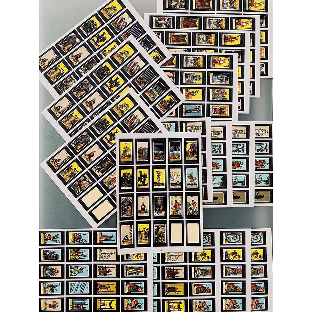 Комплект наклеек "Таро Артура Эдварда Уэйта", 4 комплекта по 80 карт-наклеек - 17