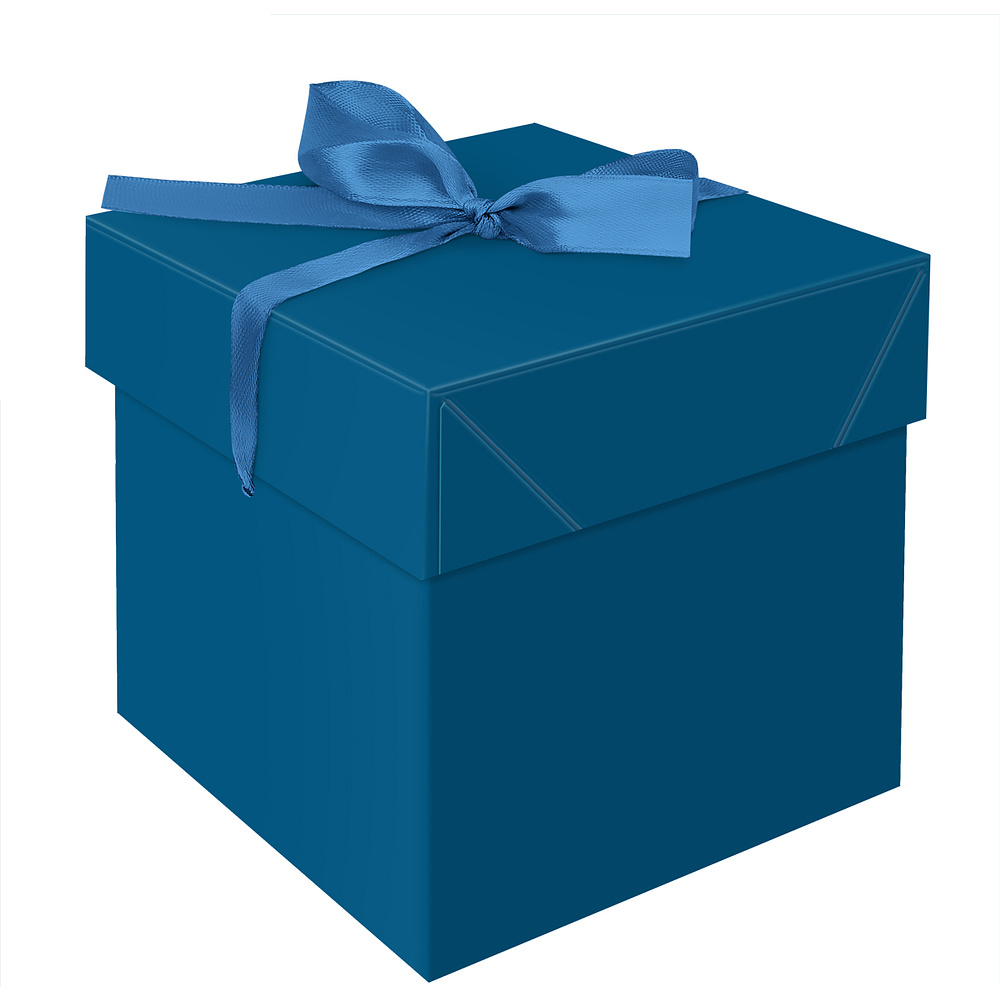Коробка подарочная "Sea depth", 15x15x15 см, синий