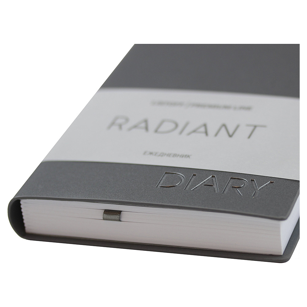 Ежедневник недатированный "Radiant", А6, 152 страницы, серый - 3