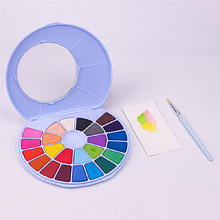 Набор красок акварельных "Himi Miya", 24 цвета, кюветы, голубой футляр